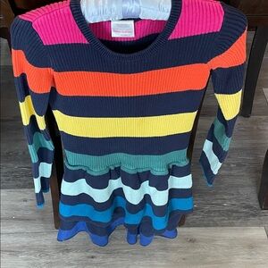 Hanna Andersson Colorful Striped Crew Neck Sweater